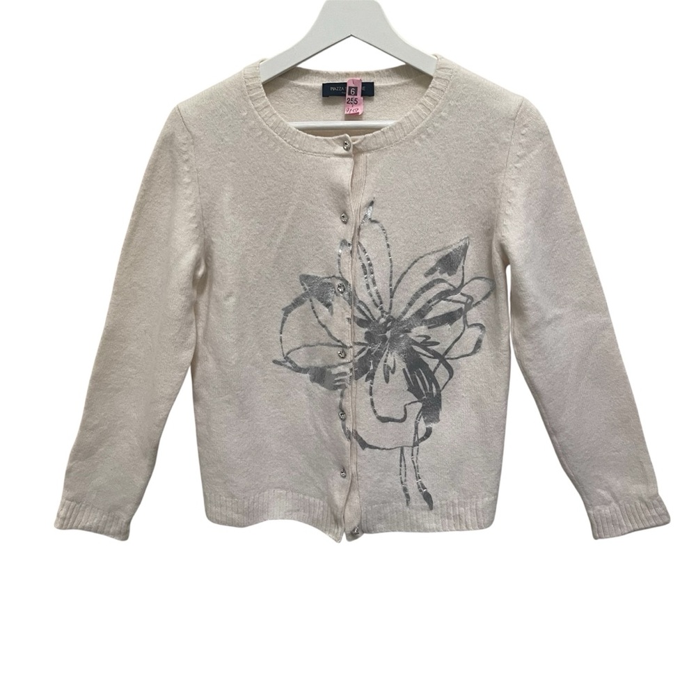 Piazza Sempione 100% Virgin Wool Cardigan Size 42 US Size 6